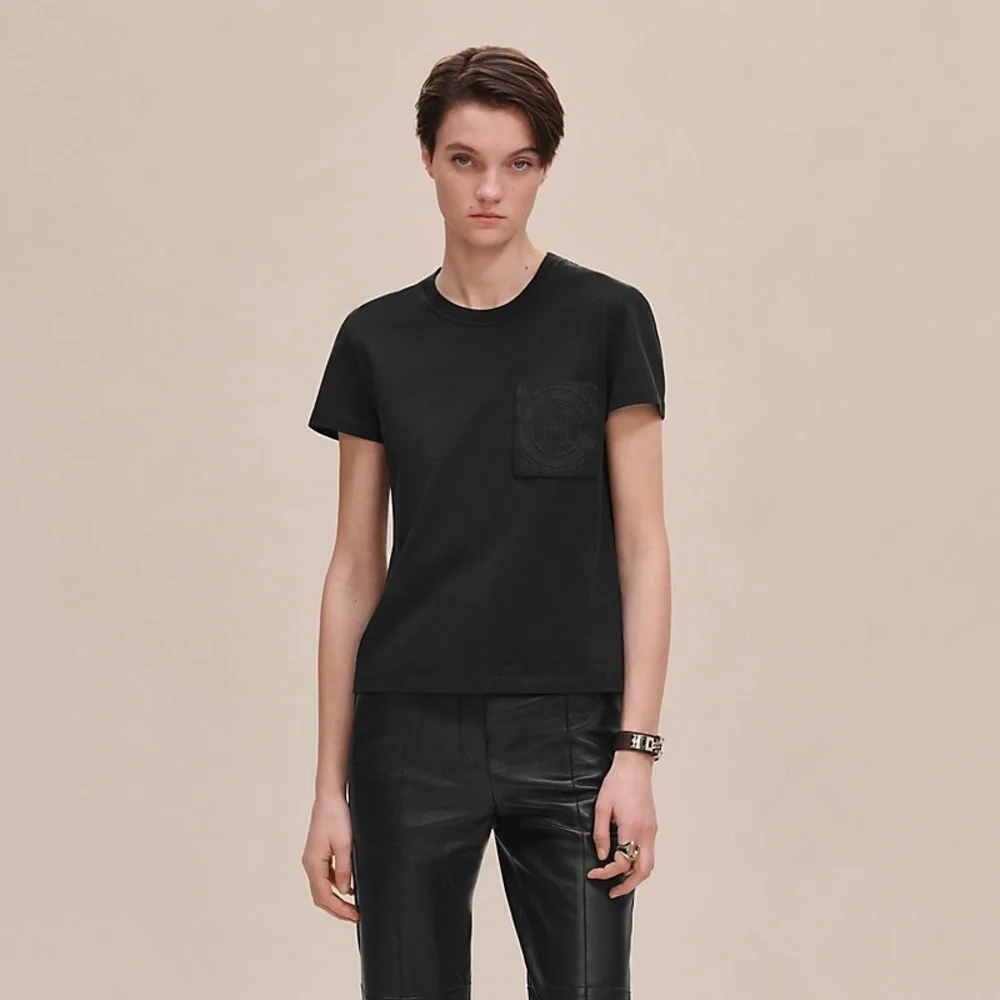 Hermes embroidery pocket tshirt - Picture 2 of 7